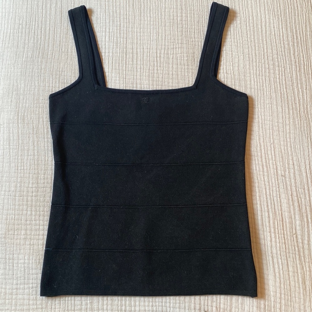 Vintage Chanel Black Sleeveless Top